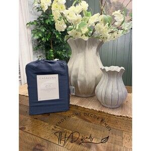 Queen 400 Thread Count Rayon from Bamboo Sheet Set Dark Mineral Blue NEW